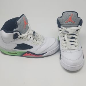 Air Jordan Retro 5 (White/Infrared/Lime)